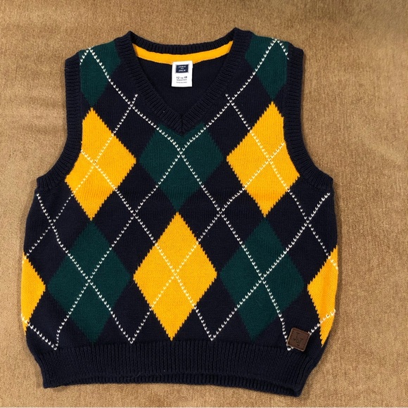 Janie and Jack Other - Janie and Jack Navy Argyle Sweater Vest - Size 12-18M